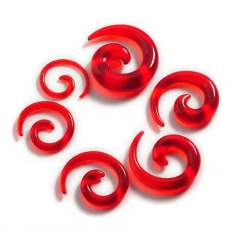 Acrylic Spiral Taper Plug Pairs Transparent/ Solid Colours - Image 9