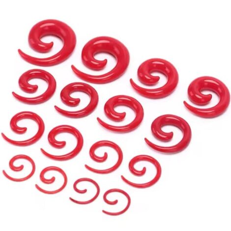 Acrylic Spiral Taper Plug Pairs Transparent/ Solid Colours - Image 3