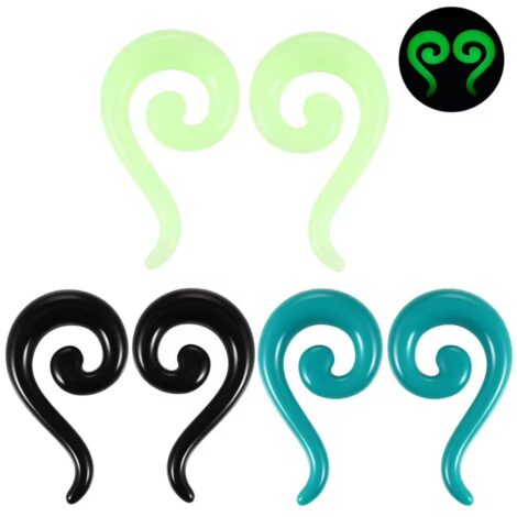 Acrylic Spiral Long Tail Hanger Taper Pairs - Image 1