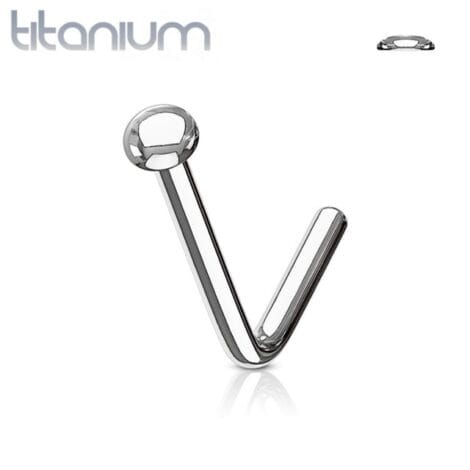 ASTM F-136 Implant Titanium Flat Ball Top Nose L-Bend