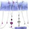 Heart Belly Ring with Dangling Gem Waist Chain