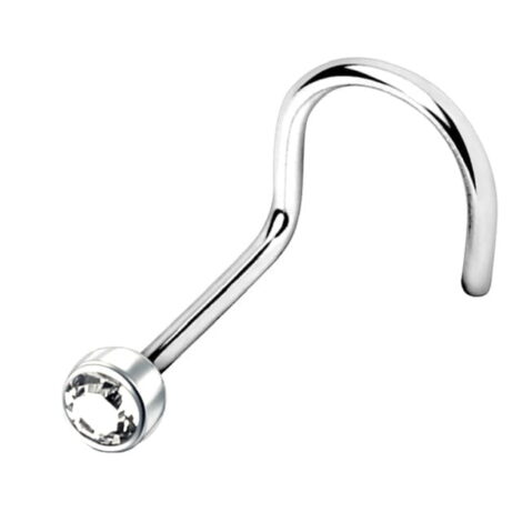 Implant Grade Titanium Nose Screws with CZ Gem Top - Image 2