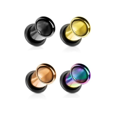 Single Flare Rainbow Steel Tunnel Pairs with O-Rings - Image 2
