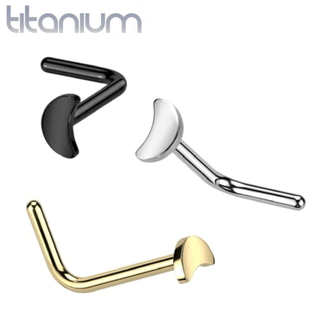 ASTM F-136 Implant Titanium Moon Top Nose L-Bend
