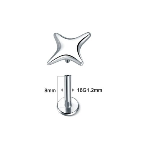 Labret Ear Cartilage Studs with Mixed Shape Tops - Image 2