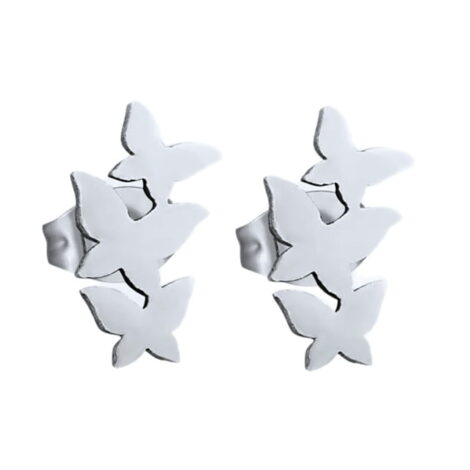 Triple Butterfly Top Post Earrings - Image 2