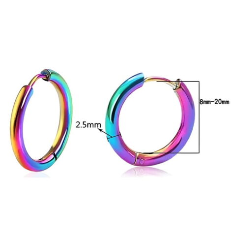 Pair of Hinged Hoop 2.5mm Earrings in Sizes 8mm to 20mm - Image 2