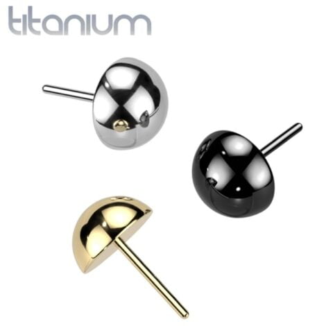 Implant Titanium Threadless Push In Pin Half Ball Dome Tops
