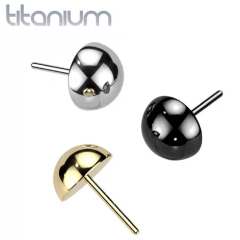 Implant Titanium Threadless Push In Pin Half Ball Dome Tops - Image 1