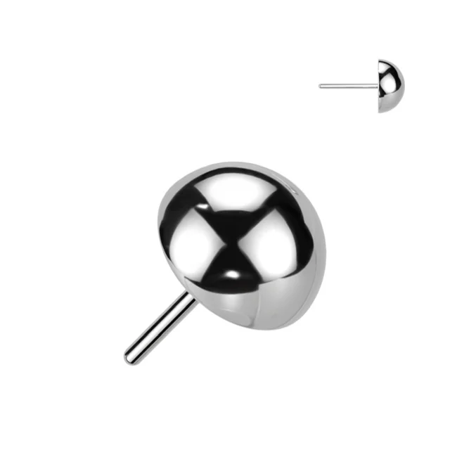 Implant Titanium Threadless Push In Pin Half Ball Dome Tops