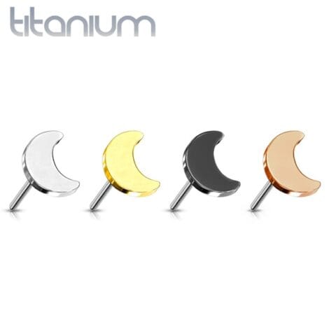 Implant Titanium Threadless Push in Pin Moon Top