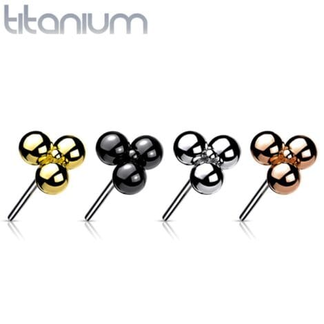 Implant Titanium Threadless Push in Pin Micro Trinity Ball Cluster Top