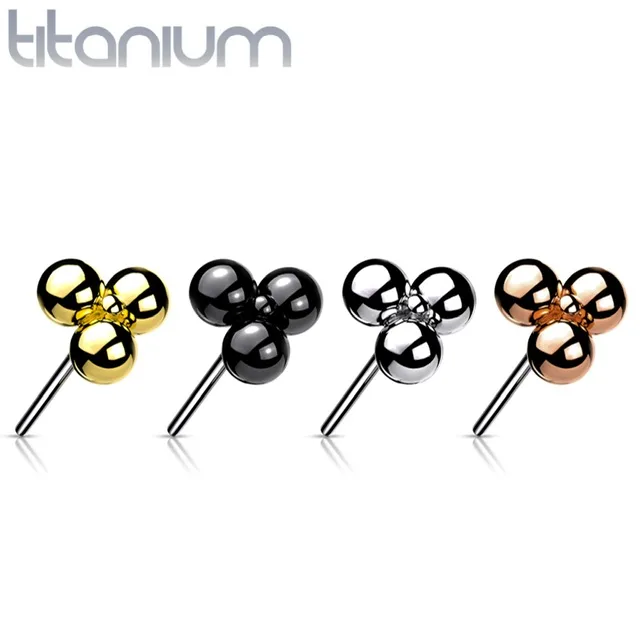 Implant Titanium Threadless Push in Pin Micro Trinity Ball Cluster Top