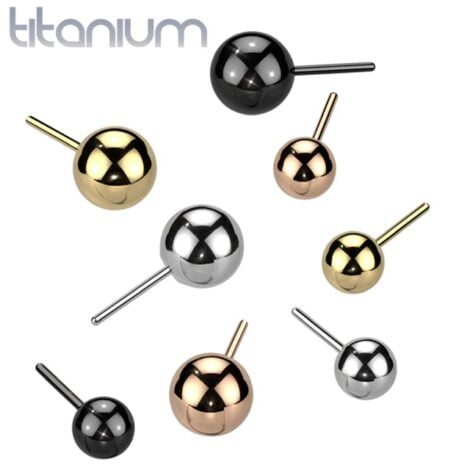 Implant Titanium Threadless Push In Pin Ball Tops