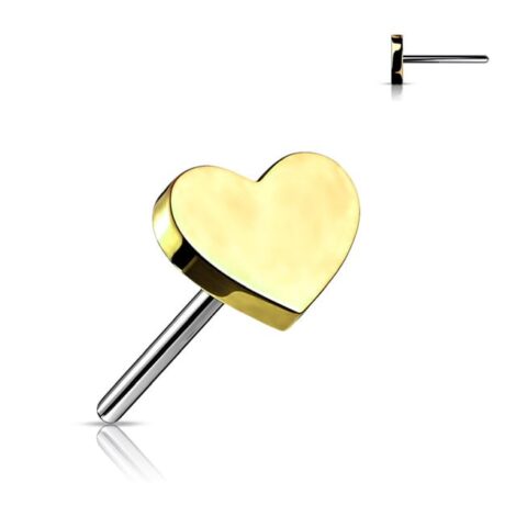 Implant Titanium Treadless Push Pin Heart Top - Image 8