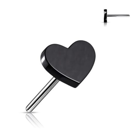 Implant Titanium Treadless Push Pin Heart Top - Image 3