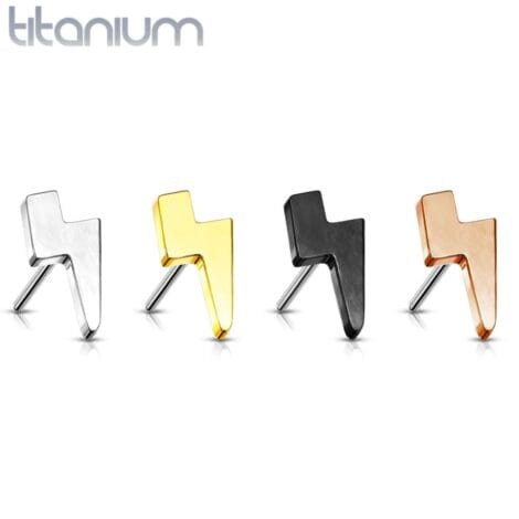 Implant Titanium Threadless Push in Pin Lightning Bolt Top