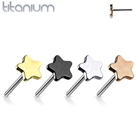 Implant Titanium Threadless Push in Pin Star Tops