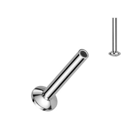 316L Surgical Steel Threadless Push In Convex Base Stud Labret Pin - Image 3