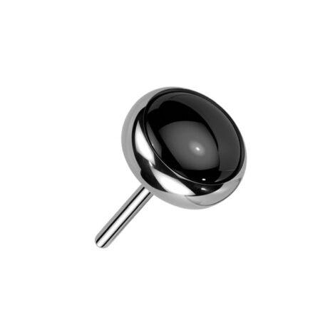 Implant Grade Titanium Threadless Push In Bezel Set Stone Top - Image 4