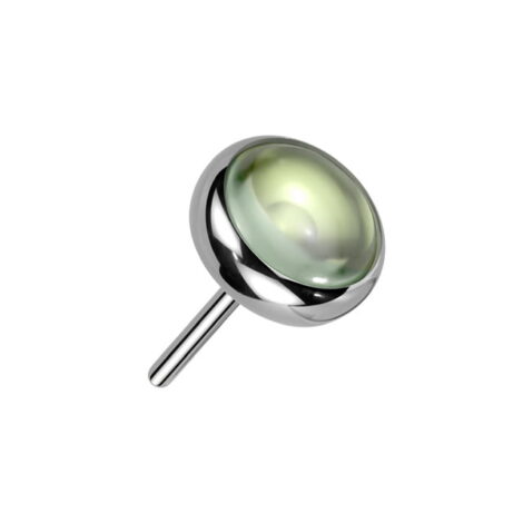 Implant Grade Titanium Threadless Push In Bezel Set Stone Top - Image 8