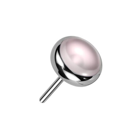 Implant Grade Titanium Threadless Push In Bezel Set Stone Top - Image 5
