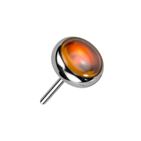 Implant Grade Titanium Threadless Push In Bezel Set Stone Top - Image 6