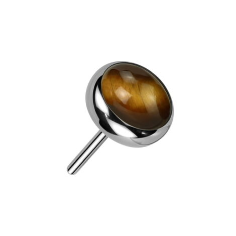 Implant Grade Titanium Threadless Push In Bezel Set Stone Top - Image 9
