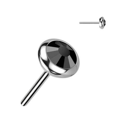 Implant Grade Titanium Threadless Push In Bezal Set Flat Opal or CZ - Image 8