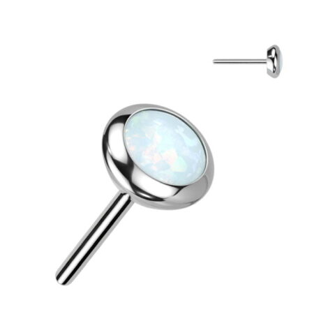 Implant Grade Titanium Threadless Push In Bezal Set Flat Opal or CZ - Image 7