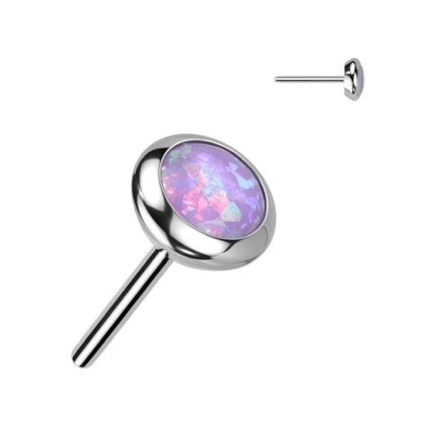 Implant Grade Titanium Threadless Push In Bezal Set Flat Opal or CZ - Image 3