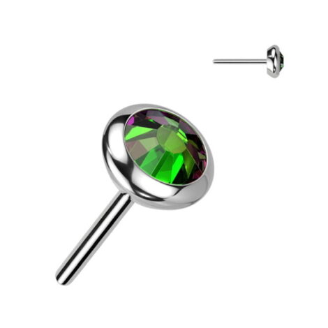 Implant Grade Titanium Threadless Push In Bezal Set Flat Opal or CZ - Image 4