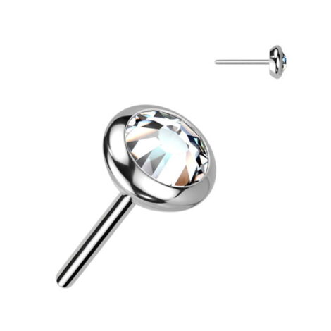 Implant Grade Titanium Threadless Push In Bezal Set Flat Opal or CZ - Image 9