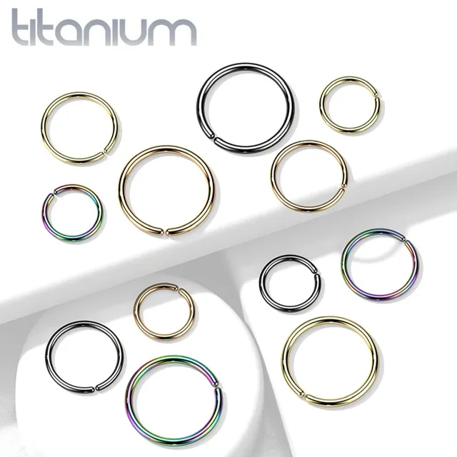 ASTM Implant Grade Titanium Seamless Hoop Ring PVD Plated