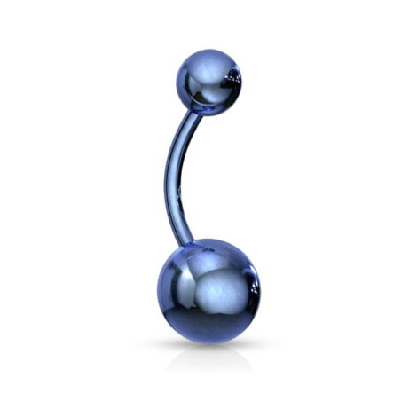 316L Surgical Steel Basic Navel Ring with IP Colours - Image 4