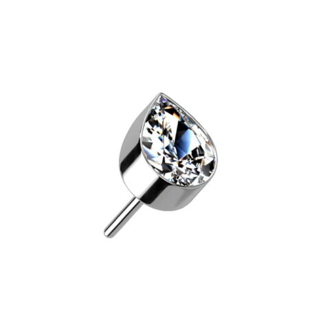 Implant Grade Titanium Threadless Push In Teardrop CZ Top - Image 10