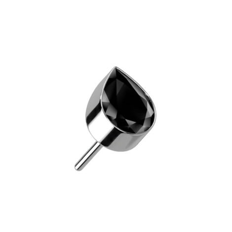 Implant Grade Titanium Threadless Push In Teardrop CZ Top - Image 7
