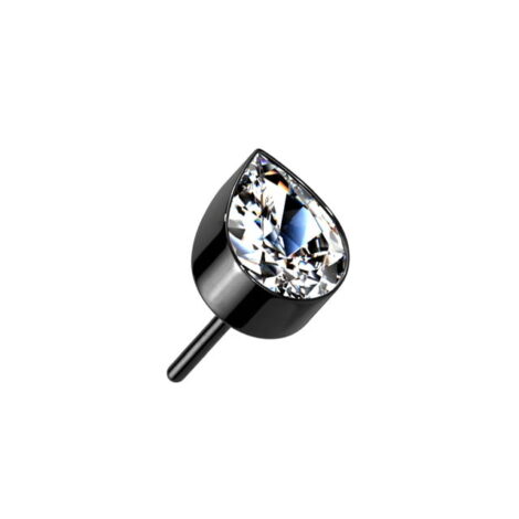 Implant Grade Titanium Threadless Push In Teardrop CZ Top - Image 8