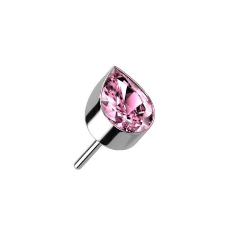 Implant Grade Titanium Threadless Push In Teardrop CZ Top - Image 9