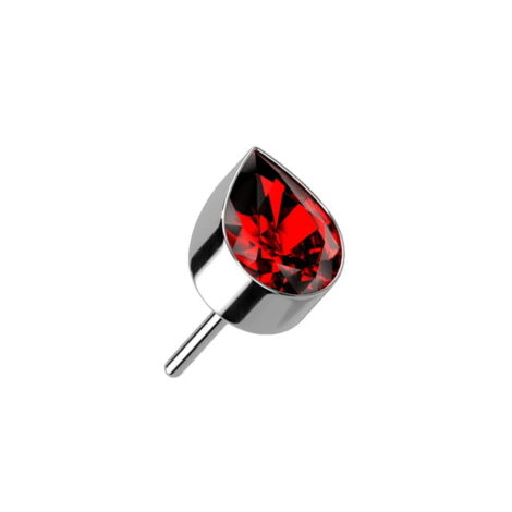 Implant Grade Titanium Threadless Push In Teardrop CZ Top - Image 5