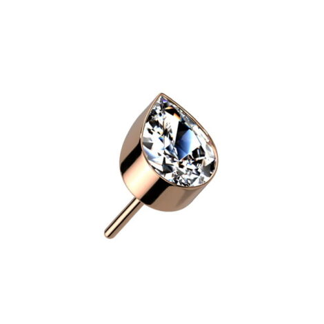 Implant Grade Titanium Threadless Push In Teardrop CZ Top - Image 6