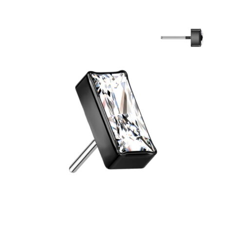 Implant Grade Titanium Threadless Push In Top with Rectangle CZ - Image 5
