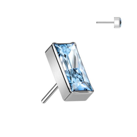 Implant Grade Titanium Threadless Push In Top with Rectangle CZ - Image 9