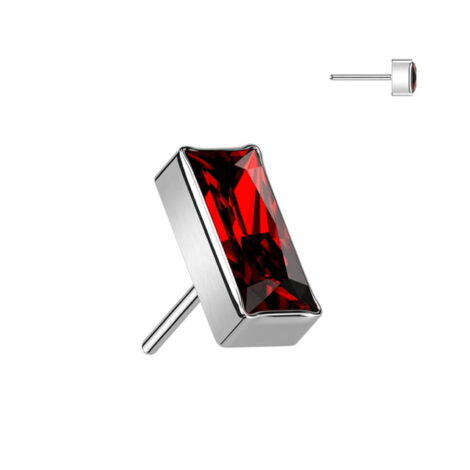 Implant Grade Titanium Threadless Push In Top with Rectangle CZ - Image 7