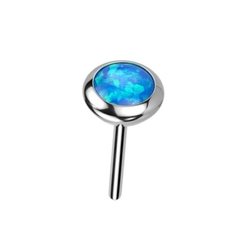 316L Surgical Steel Threadless Opal Push-In Pin Top - Image 11