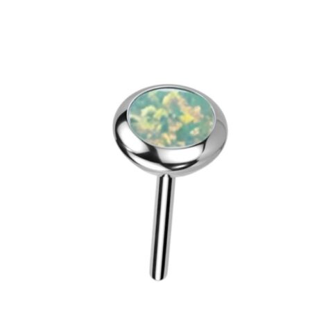 316L Surgical Steel Threadless Opal Push-In Pin Top - Image 12