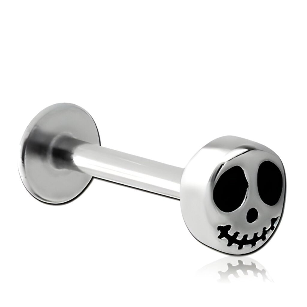 100% 316L Surgical Steel Labret with Micro Jack Face Top