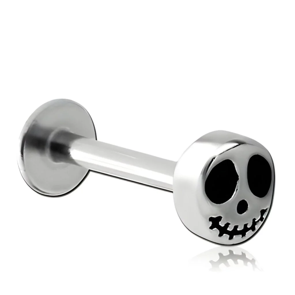 100% 316L Surgical Steel Labret with Micro Jack Face Top