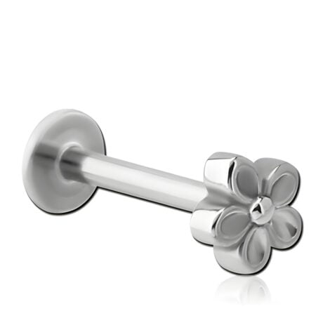 100% 316L Surgical Steel Labret with Micro Daisy Flower Top