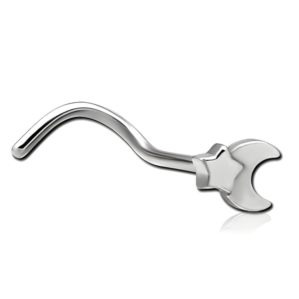 316L Surgical Steel Nose Screw with Celestial Top